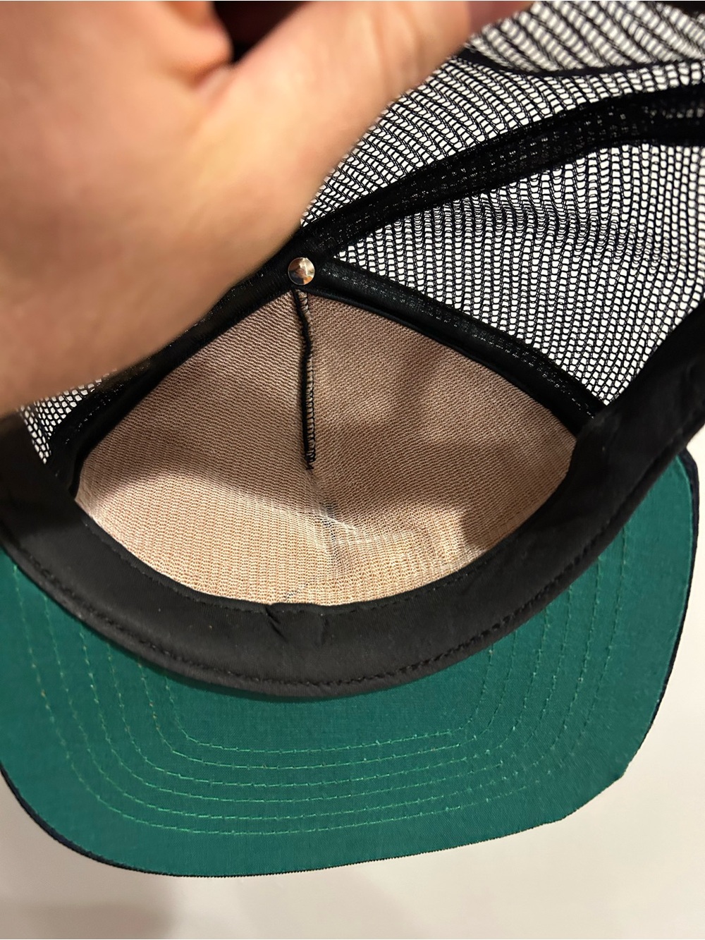 Vintage New Era Trucker Hat Cap NRC in '85 Navy Mesh Snapback Made in USA - Picture 5 of 6